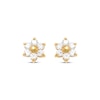 Thumbnail Image 2 of Children's Cubic Zirconia Flower Stud Earrings 14K Yellow Gold