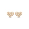 Thumbnail Image 2 of Children's Cubic Zirconia Heart Stud Earrings 14K Yellow Gold
