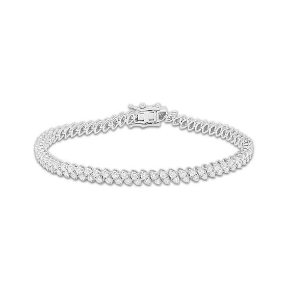 KAY Lab-Grown Diamonds Double Row Bracelet 3 ct tw Sterling Silver