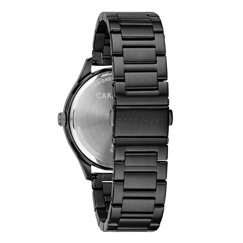 Main Image 3 of Caravelle by Bulova Modern Men's Black Stainless Steel Watch 45C116