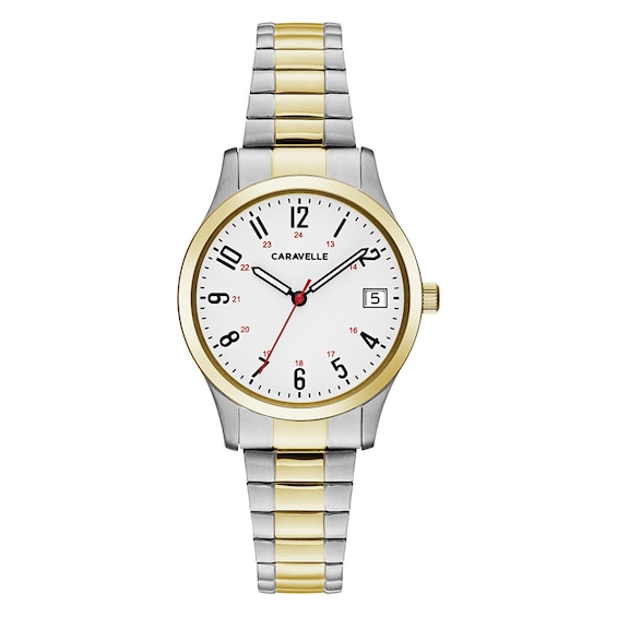 Caravelle by Bulova Traditional Women's Two-Tone Stainless Steel Watch 45M111