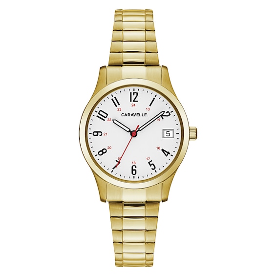 Caravelle by Bulova Traditional Women's Gold-Tone Stainless Steel Watch 44M113
