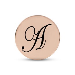 Smart Watch Charms by KAY Script A Initial 14K Rose Gold-Plated Sterling Silver