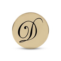 Smart Watch Charms by KAY Script D Initial 14K Yellow Gold-Plated Sterling Silver