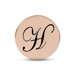 Smart Watch Charms by KAY Script H Initial 14K Rose Gold-Plated Sterling Silver
