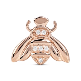 Smart Watch Charms by KAY Diamond Bee 14K Rose Gold-Plated Sterling Silver