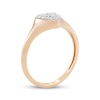 Thumbnail Image 2 of Multi-Diamond Heart Signet Fashion Ring 1/10 ct tw 10K Rose Gold