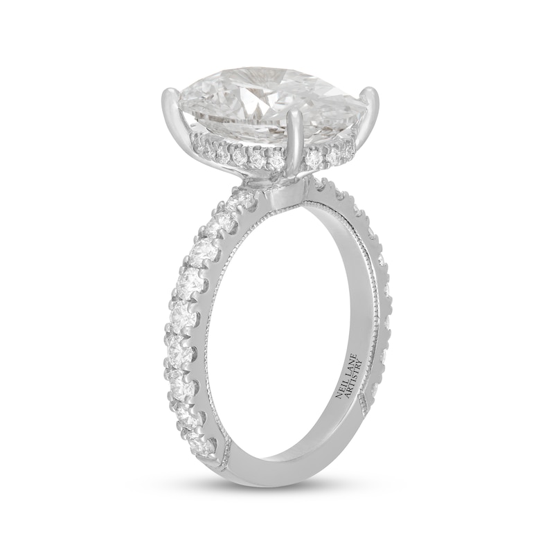 Main Image 2 of Neil Lane Artistry Oval-Cut Lab-Grown Diamond Hidden Halo Engagement Ring 7 ct tw 14K White Gold