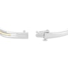 Thumbnail Image 2 of Cultured Pearl & White Lab-Created Sapphire Bangle Bracelet Sterling Silver & 10K Yellow Gold