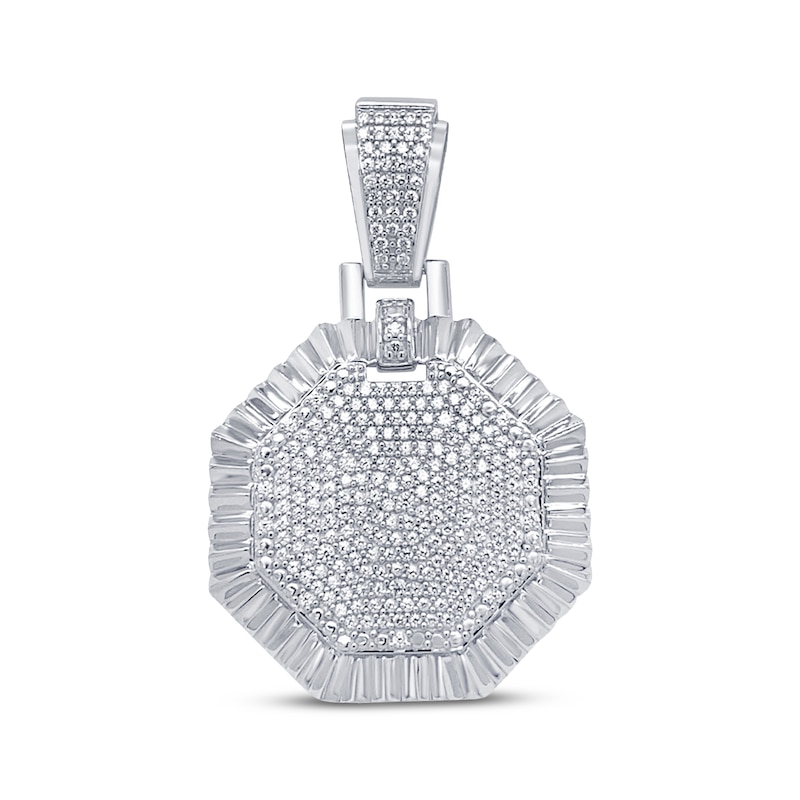 Main Image 1 of KAY Lab-Grown Diamonds Men's Octagon Charm 1 ct tw Sterling Silver