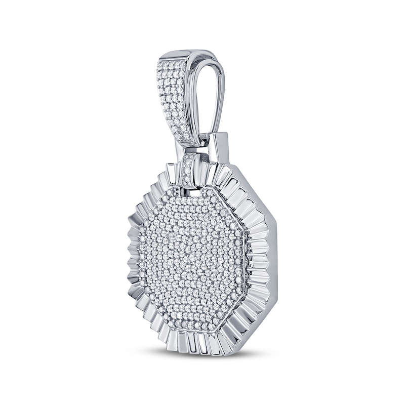 Main Image 2 of KAY Lab-Grown Diamonds Men's Octagon Charm 1 ct tw Sterling Silver