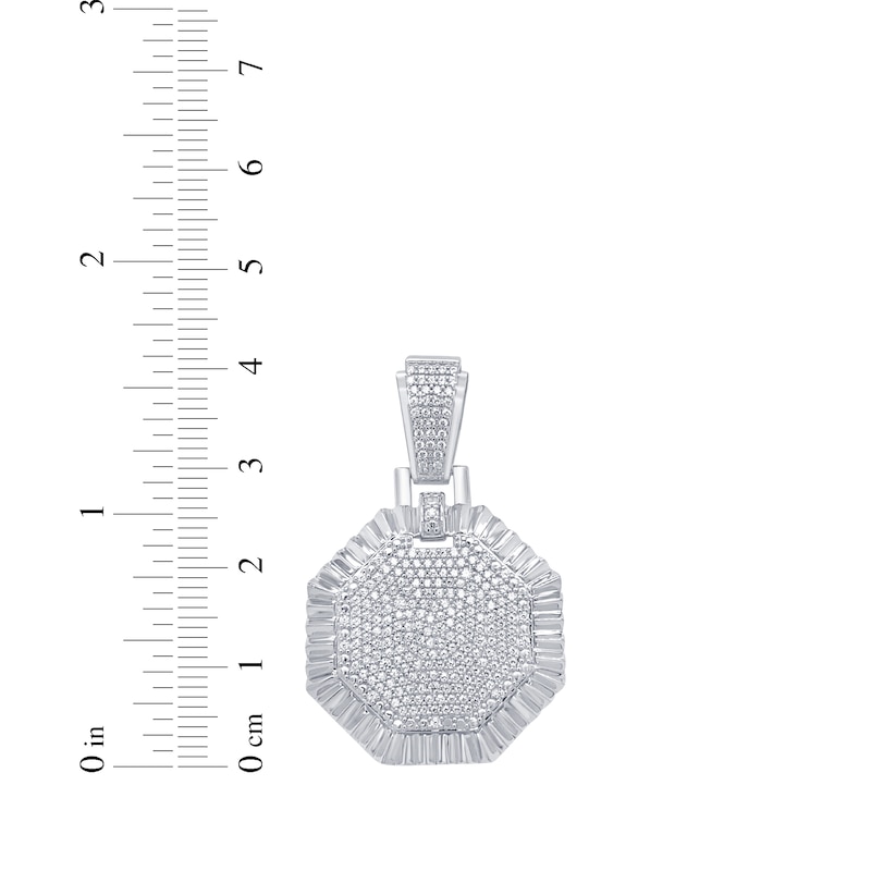 Main Image 4 of KAY Lab-Grown Diamonds Men's Octagon Charm 1 ct tw Sterling Silver