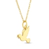 Thumbnail Image 2 of Mini Peace Dove Necklace 14K Yellow Gold 18"