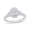 Thumbnail Image 1 of Adore Heirloom Certified Oval-Cut Diamond Halo Engagement Ring 1-1/4 ct tw Platinum