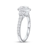 Thumbnail Image 2 of Adore Heirloom Certified Oval-Cut Diamond Halo Engagement Ring 1-1/4 ct tw Platinum