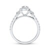 Thumbnail Image 3 of Adore Heirloom Certified Oval-Cut Diamond Halo Engagement Ring 1-1/4 ct tw Platinum
