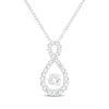 Thumbnail Image 1 of Unstoppable Love Lab-Grown Diamond Infinity Necklace 1/2 ct tw Sterling Silver 19"