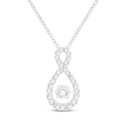 Unstoppable Love Lab-Grown Diamond Infinity Necklace 1/2 ct tw Sterling Silver 19"