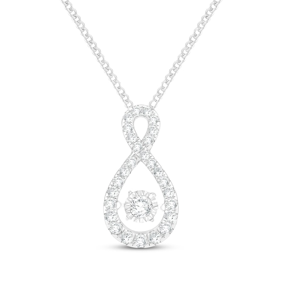 Unstoppable Love Lab-Grown Diamond Infinity Necklace 1/2 ct tw Sterling Silver 19"