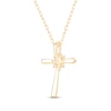 Thumbnail Image 3 of KAY Lab-Grown Diamonds Cross Necklace 1/8 ct tw 10K Yellow Gold 18"