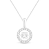 Thumbnail Image 1 of Unstoppable Love Lab-Grown Diamond Halo Necklace 1/2 ct tw 10K White Gold 19"
