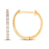 Thumbnail Image 3 of Diamond Hoop Earrings 1/15 ct tw 14K Yellow Gold