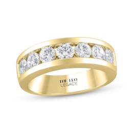 THE LEO Legacy Lab-Grown Diamond Men's Channel Wedding Band 2 ct tw 14K Yellow Gold