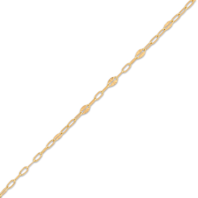 Main Image 2 of 2.45mm Valentino & Paperclip Chain Necklace Solid 10K Yellow Gold 18"