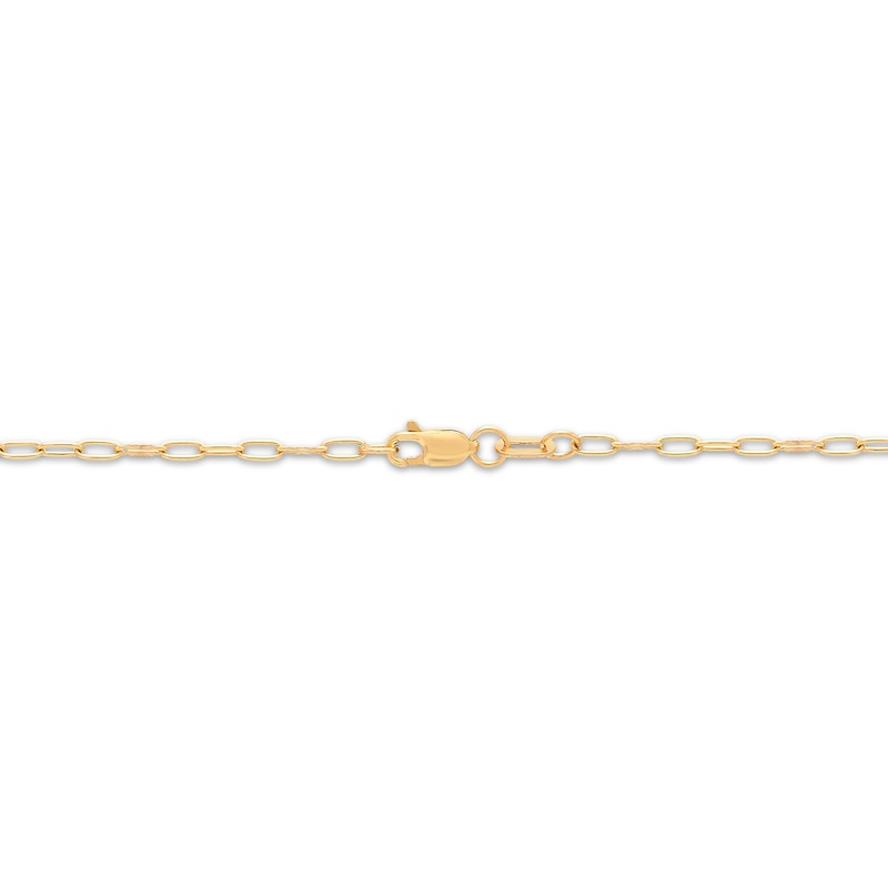 Main Image 3 of 2.45mm Valentino & Paperclip Chain Necklace Solid 10K Yellow Gold 18"