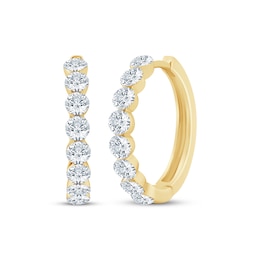 KAY Lab-Grown Diamonds Seamless Hoop Earrings 2 ct tw 14K Yellow Gold