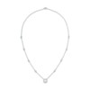 Thumbnail Image 2 of White Lab-Created Station Necklace Sterling Silver 18"