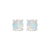Thumbnail Image 2 of Lab-Created Opal Solitaire Stud Earrings Sterling Silver