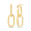 Thumbnail Image 1 of Oval Link Hoop Drop Earrings 10K Yellow Gold