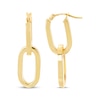 Thumbnail Image 3 of Oval Link Hoop Drop Earrings 10K Yellow Gold