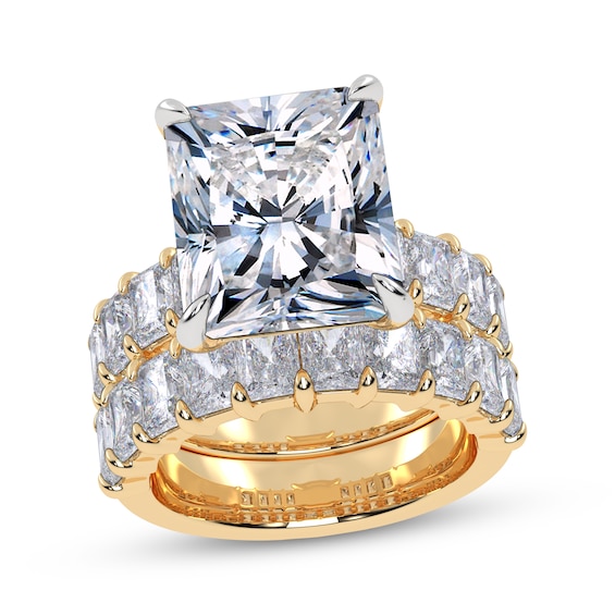 Adore Lab-Grown Diamonds Certified Radiant-Cut Bridal Set 12 ct tw 14K Yellow Gold
