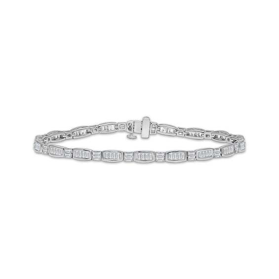 KAY Lab-Grown Diamonds Baguette-Cut Link Bracelet 2 ct tw 14K White Gold