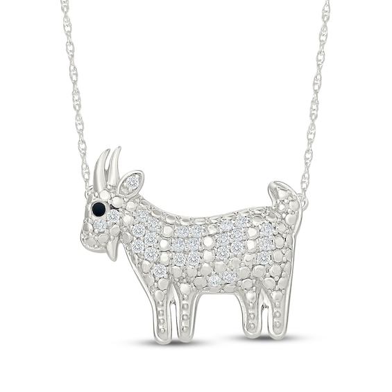 KAY Lab-Grown Diamonds Goat Necklace 1/5 ct tw Sterling Silver 18"