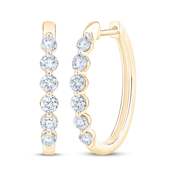 KAY Lab-Grown Diamonds Hoop Earrings 1 ct tw 10K Yellow Gold