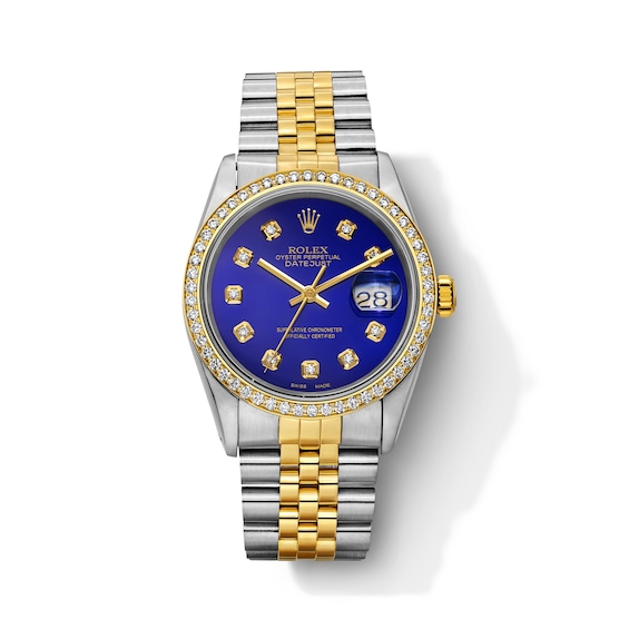 Previously Owned Men's Rolex Datejust 36 ct tw Diamond Two-Tone Automatic Watch (Model: 16233
