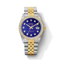 Previously Owned Men's Rolex Datejust 36 1 ct tw Diamond Two-Tone Automatic Watch (Model: 16233)