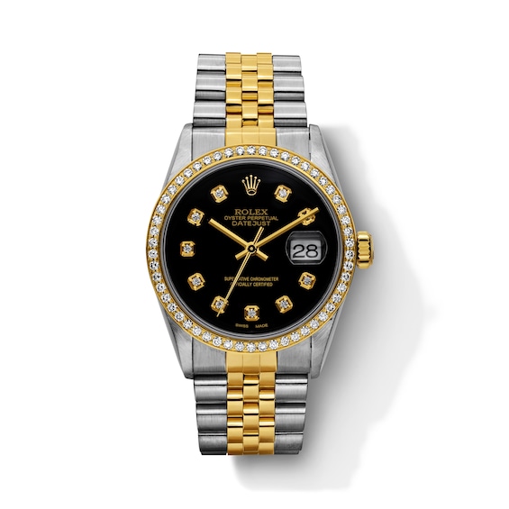 Previously Owned Men's Rolex Datejust 36 ct tw Diamond Two-Tone Automatic Watch (Model: 16233
