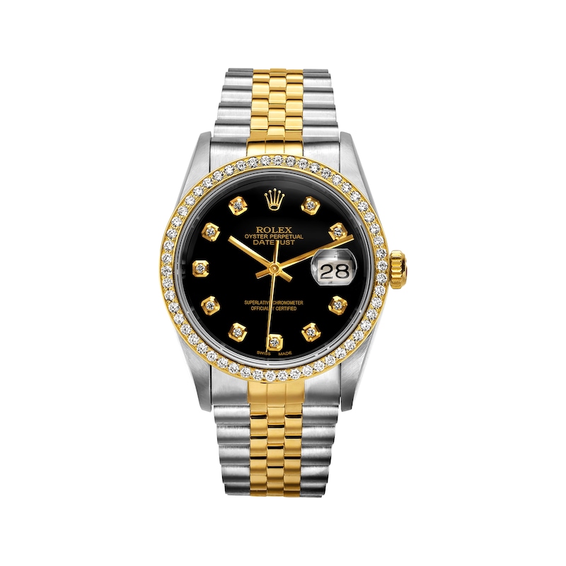 Main Image 1 of Previously Owned Men's Rolex Datejust 36 1 ct tw Diamond Two-Tone Automatic Watch (Model: 16233)