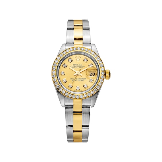 Previously Owned Women's Rolex Datejust 26 1 ct tw Diamond Two-Tone Automatic Watch (Model: 79173_Y207981)