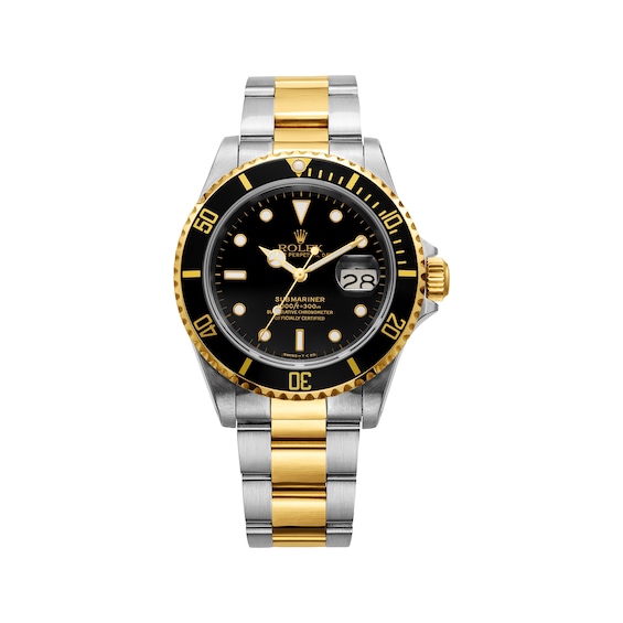 Previously Owned Mens Rolex Submariner TwoTone Automatic Watch Model 16613R990195