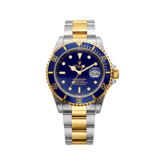 Previously Owned Mens Rolex Submariner TwoTone Automatic Watch Model 16613X749653