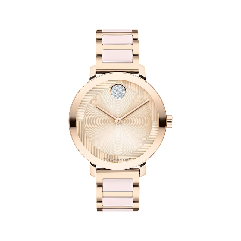 Main Image 1 of Previously Owned Movado BOLD Evolution 2.0 Pink Ceramic Inserts Watch 3601237