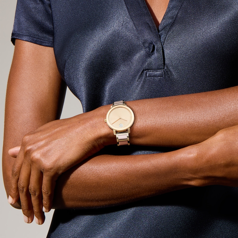 Main Image 4 of Previously Owned Movado BOLD Evolution 2.0 Pink Ceramic Inserts Watch 3601237