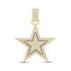 Thumbnail Image 1 of Men's Diamond & Blue Lab-Created Sapphire Star Charm 3/4 ct tw 10K Yellow Gold