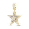 Thumbnail Image 2 of Men's Diamond & Blue Lab-Created Sapphire Star Charm 3/4 ct tw 10K Yellow Gold
