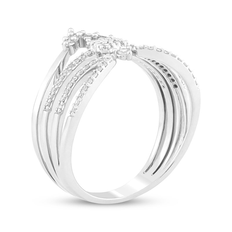 Main Image 2 of Diamond Faux Stack Fashion Ring 1/3 ct tw Sterling Silver